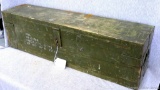 Nice heavy duty wooden box great for storing tools and such; measures 30