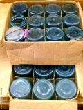 Dozen blue pint Ball mason jars including one with bail top and 7-1 quart Ball jars including 1