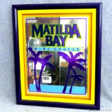 Matilda Bay wine cooler framed mirror; measures 16