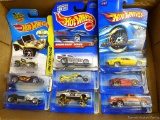 Nine Hot Wheels cars including Myers Max, '71 Plymouth GTX, Ferrari 360 Modena and more.