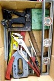 Craftsman manual nail gun, staple gun, 2 levels, glass cutters and more.