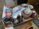 Wire cup wheels, sanding drums, steel wool, sanding strips.