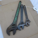 Three Proto adjustable wrenches, 16