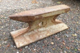 Road Rail bench anvil with a 3'' by 11'' face and a 4'' horn