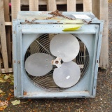 120 volt commercial/ agricultural exhaust fan. Housing is approx 2' square. Seller notes sounds good