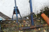 3-point lift arm with hitch ball. Frame measures 32'' x 44''. Other 3-point lift arm is approx 6'