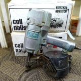 Hitachi NV83A 3-1/4' coil framing nailer, plus two boxes of Stanley Bostitch C12P120D plain shank