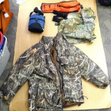 Ducks Unlimited Whitewater men's size L jacket, Remington belt pouch, Hunter's Specialties turkey