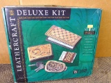 Leathercraft Deluxe Kit includes 2 books with instructions and patterns, leather and other goodies