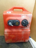 Gas boat tote, 6 gallons and has some fuel in it. No shipping.