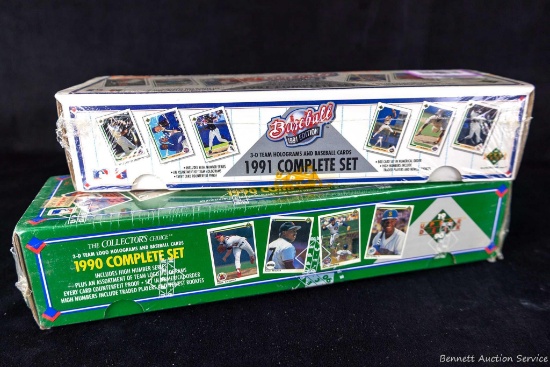 1990 & 1991 Upper Deck Baseball Factory Sealed Sets. Includes Sammy Sosa, Juan Gonzalez, Chipper