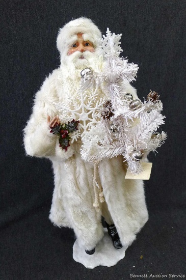 Vintage themed Santa Claus is 19" tall and in good condition.