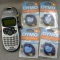 Dymo LetraTag label maker with four packages of label refills. Label maker powers up.