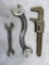 9'' engineers wrench and a Bonney specialty open end wrench and another open end wrench.