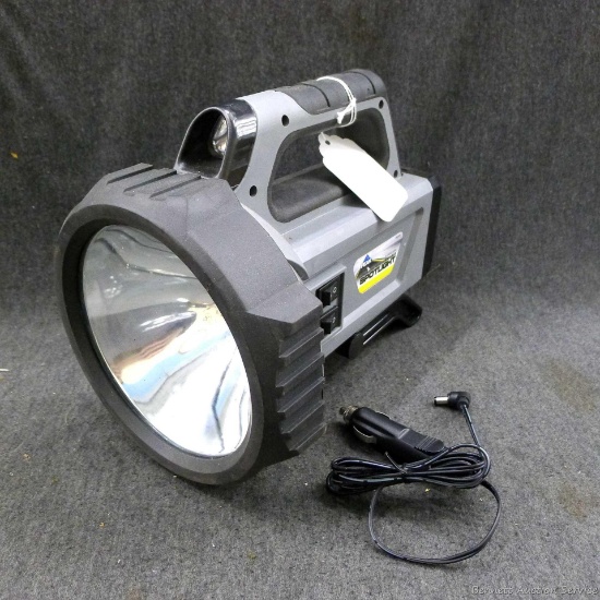 Peak Performance 5,000,000 cordless rechargeable spotlight looks like it's Model PKC0TP. About 10"