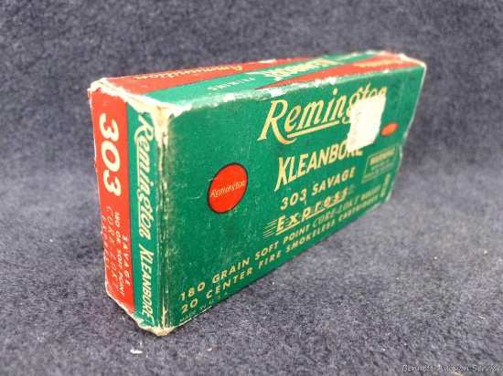 20 rounds of .303 Savage 16 Remington and 4 other HS but all with RNSP bullets. Comes in old