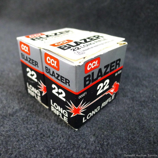 Over 50 rounds of CCI Blazer .22 long rifle ammunition