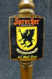 Sprecher Brewing Co. All Malt Beer wooden tap handle is about 14