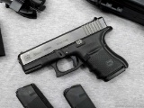 Glock Model 29 Gen 4 pistol in 10mm Auto with glow in the dark sights. Barrel is 3-5/8