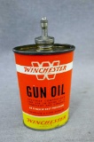 Will ship without oil. Vintage Winchester Gun Oil can is nearly full and has lead spout and cap. 3