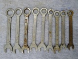 Eight Teweles Seed box and open end wrenches up to 3/8