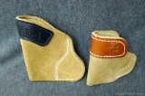 Two Desantis Sof-Tuk leather concealment pistol holsters are in good condition. Larger fits Beretta