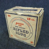 21 rounds of Peters and Winchester 12 gauge rifled slugs in a really cool old Peters box, the box is