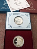 1982 George Washington Silver Commemorative half dollar proof coin and an 1982 George Washington
