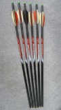 Six Black Eagle Executioner crossbow bolts or arrows. All bolts are about 20-1/4