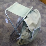 Swedish made ABC hiking pack with built in camping stool. In very nice condition, neat bag. Stool