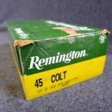 50 rounds of Remington .45 Colt 225 grain lead semi wadcutter ammunition