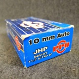 53 rounds of PPU 10mm Auto 180 grain JHP ammunition