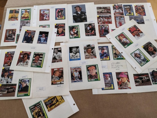 79 signed autographed Nascar racing cards, see pics for names
