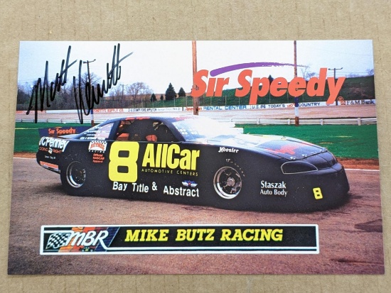Nascar racing promotional card signed autographed by Matt Kenseth of Cambridge, WI