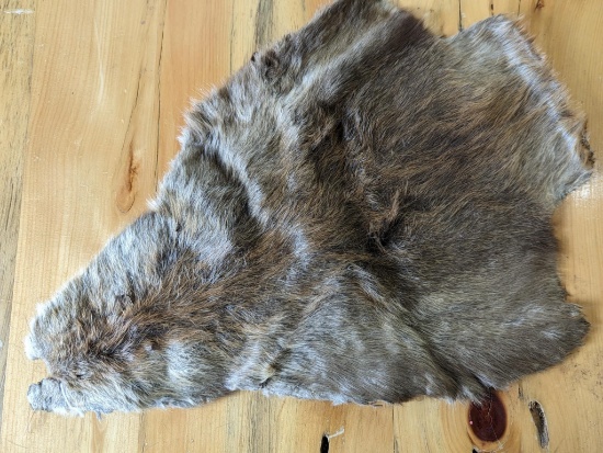 Beautiful fur is 18" wide 24" long.