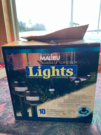 Malibu DIY Garden Lights; 10 Tier Light set; with low voltage power pack with automatic on/off photo