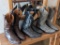 Three pair of vintage men's size 10D Nocoma cowboy boots. All leather is soft and moves nicely.