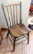 Cute wooden chair is sturdy and in good condition.