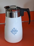 Corning Ware 9 cup stove top percolator; measures 10