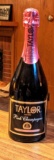 No shipping and must be 21 or older. Sealed bottle of Taylor pink champagne, 750 ml.