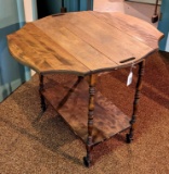 Charming drop leaf side table is about 29
