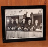 Framed photo of a bowling team from back when bowling was $.45 / lane at CenterFire Bowling Lanes.