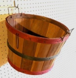 Colorful bushel basket, measures approx 14