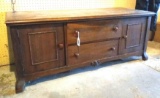 Nice cabinet would make a nice entry bench with storage, measures 54