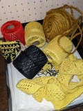 Several spools of crochet thread, twine, more.
