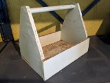Home made wooden tray or tote, great for decorating.