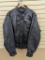 Pro Rider leather motorcycle jacket is a men's size large and has a removeable nylon liner.