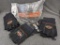 Three pair of Harley Davidson neoprene and mesh fingerless gloves and NIP Harley Davidson helmet