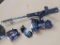 South Bend telescoping fishing rod with a Cardinal 862 Abu Garcia reel; plus a Zebco 20-10 graphite