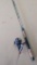 Conolon two piece fishing rod No. 8201-A with a Quick 110N fishing reel.